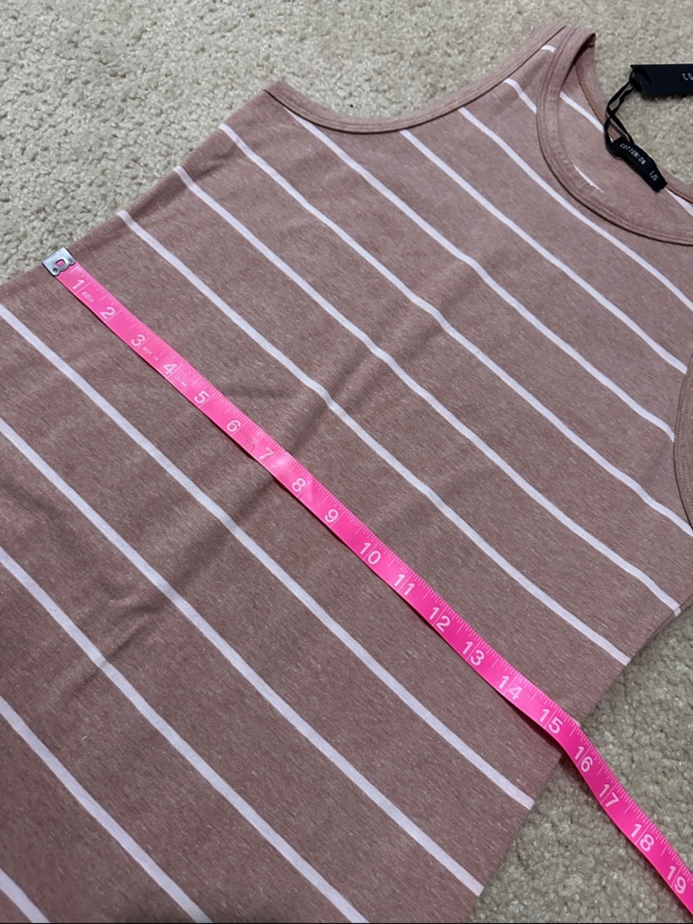 Cotton On Mauve Pink Striped Tank Bodycon Midi Dress NWT - Picture 6 of 10
